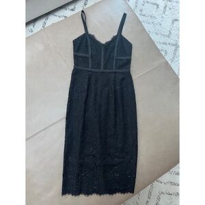 Express Black Lace Midi Dress Size 0